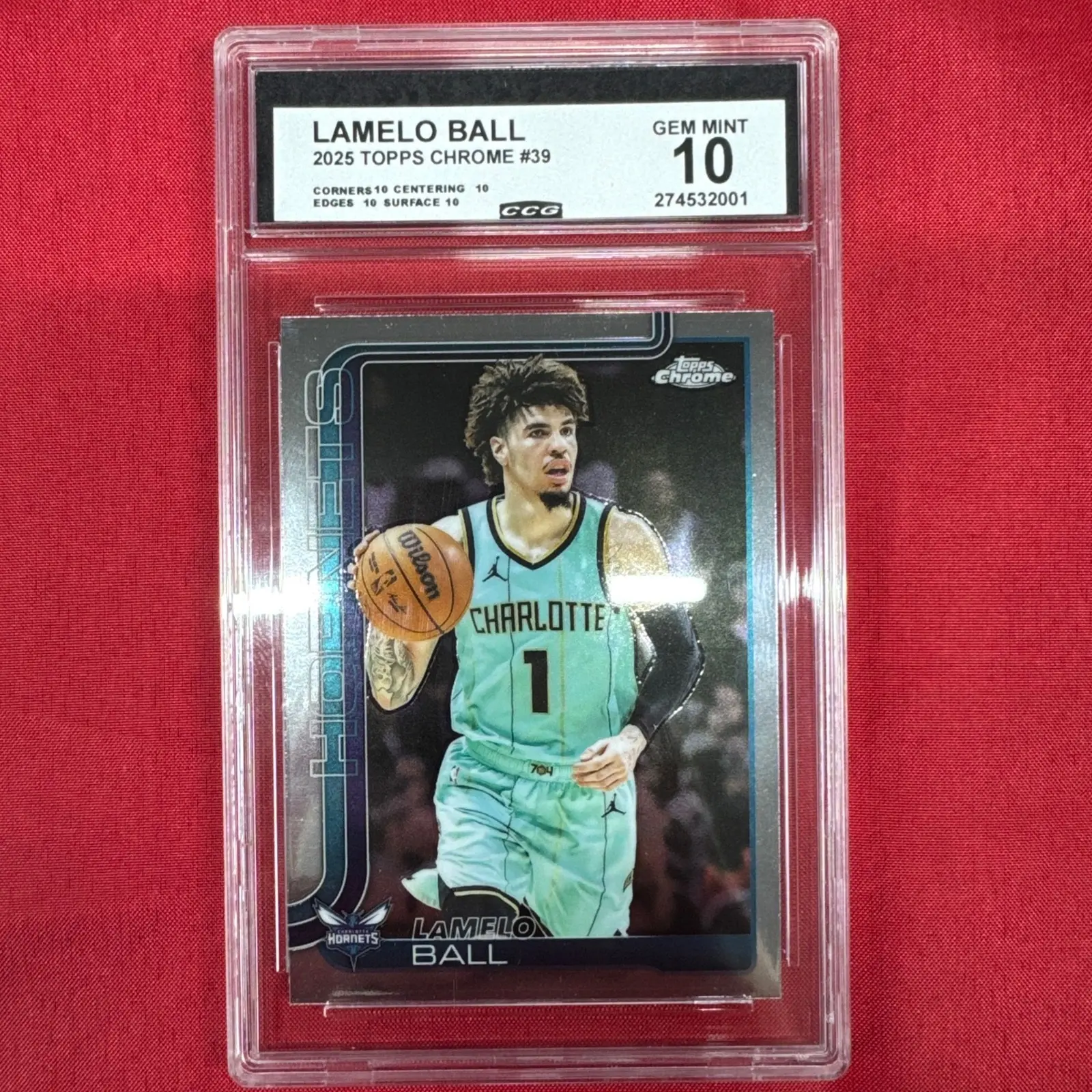 2025 Topps Chrome - LaMelo Ball #39 Hornets -CCG Gem Mint 10