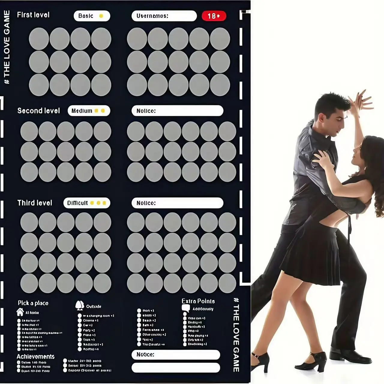 Couple Scratch-Off Game Poster, Promote Emotional Bond, Surprise Date Night, 104 Scratch-Off Games, Tabletop Games, Valentine's Day Gift, Fun Tabletop Game