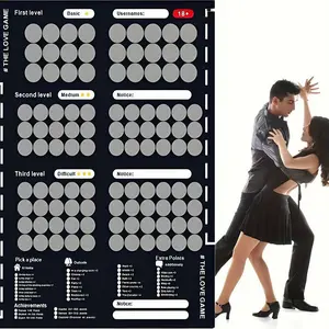 Couple Scratch-Off Game Poster, Promote Emotional Bond, Surprise Date Night, 104 Scratch-Off Games, Valentine's Day Gift