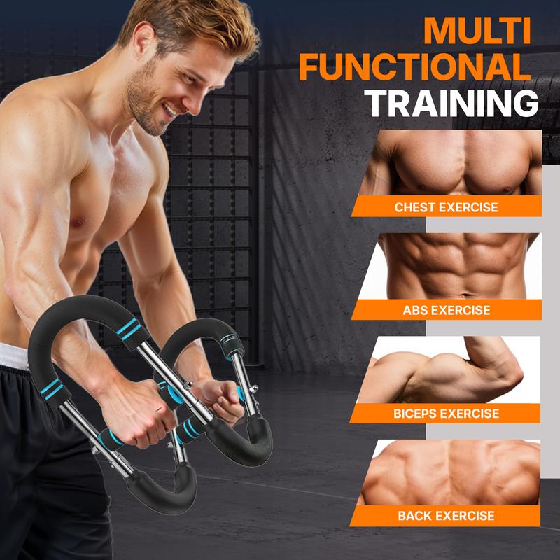 Merach Adjustable Power Twister Bar for Arm Trainer, Chest and Arm Strength Training Equipment for Men, Portable Upper Body Workout Machine for Home Gym Fitness, Shoulder Muscle Training, Portable Spring Resistance, TikTokShopBlackFriday