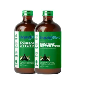 Soursop Bitters with Moringa & Turmeric 2-Pack | Herbal Liquid Tonic — Soursop Leaf, Moringa, Turmeric, Ginger, Sea Moss & Maca | Non-GMO, Vegan, USA-Made (2x 16 fl oz)