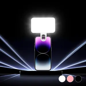 Phone Selfie Fill Light, 3 Lighting Modes, Adjustable Brightness, USB Charging, Suitable for Smartphones, Laptops, Tablets, Meetings, Makeup, Festivals, Selfie Led Lights