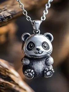 Women's Fashion Elegant Cute Panda Pendant Necklace, Wedding Engagement Party Jewelry Gift, 1pcs Trendy Accessory