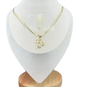 Stylish Cuban Link Chain with Pendant – Gold Plated – Available in 18", 20", and 22" Lengths