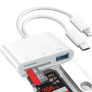 5 in 1 SD Card Reader for iPhone,iPad,USB C &Lightning Dual Port ,Memory Card Reader for Camera Adapter,Fast Transfer, Plug & Play, No App Needed,Supports SD/Micro SD/USB 3.0