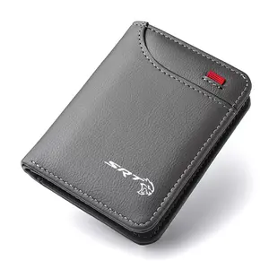 Genuine Leather Fashionable Wallet, Men's Short High-End Card Holder, Perfect for Dodge Challenger Srt, Stylish and Durable Design