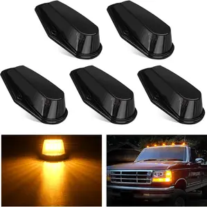Nilight LED Cab Marker Lights 5 PCS 16 LED Smoke Lens Amber Clearance Roof Running Light Compatible with1984-1997 Ford F150 F250 F350 Pickup Trucks 1988-1997 Ford F Super Duty summervibes
