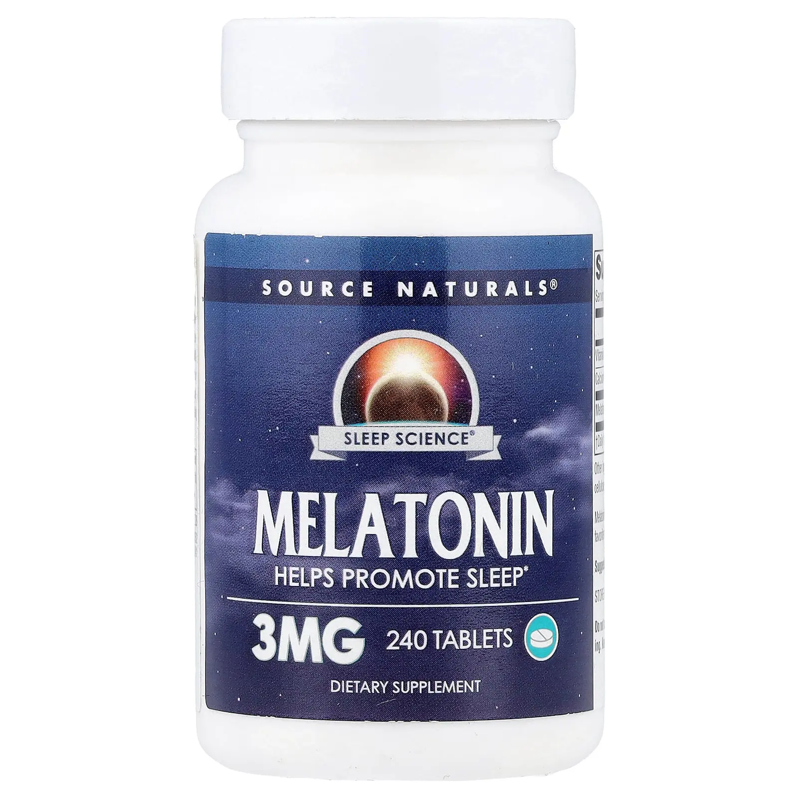 Source Naturals Sleep Science®, Melatonin, 3 mg, 240 Tablets