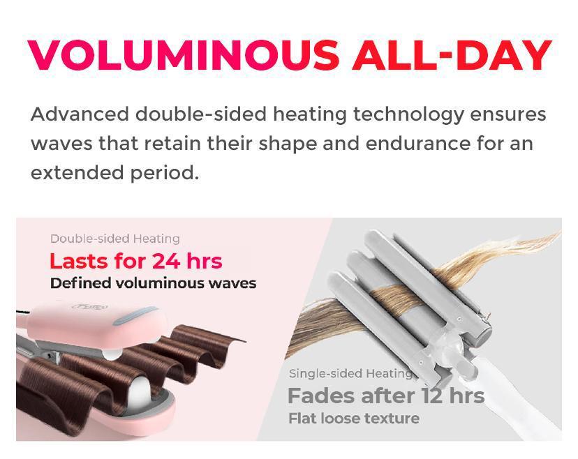 【Waves Stay Kit】TYMO ROVY COMPACT & TYMO HAIR CARE SET- Compact Wave Curling Iron for Easy Comfort Styling hairwaver