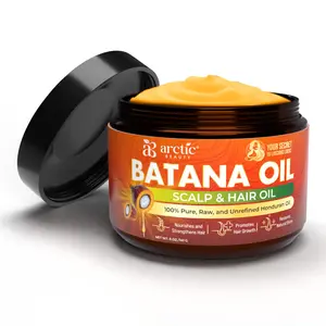 100% Batana Oil (Scalp & Hair Oil) -  Arctic Beauty Hair Growth Support - Pure, Raw, and Unrefined Honduran Oil (5 oz)