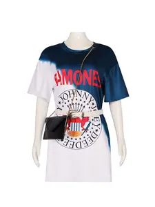 Movie 'My Mistake' role-playing Culpa Mia dress graffiti long T-shirt belt bag Halloween carnival women's clothing, Women's Fitted Print Dress for All Seasons