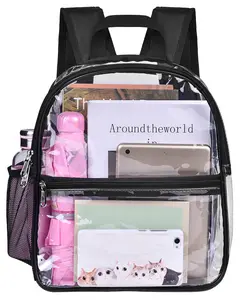 12x10.5x6 Approved Clear Stadium Backpack – Reinforced Wide Shoulder Straps, Lightweight & Durable Small Transparent Bag for School, Concerts, Work, Festivals & Sports Events