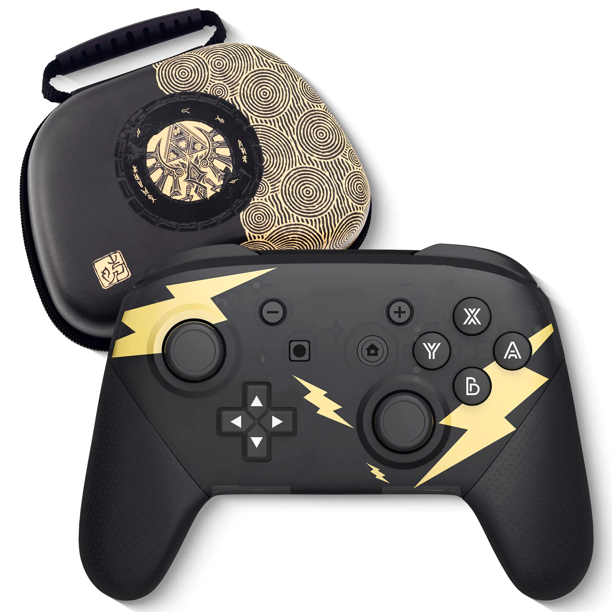 Wireless Bluetooth Digital Gaming Controller for Switch Pro Console - Accessories Set with Portable Waterproof Storage Case, Rechargeable Grip, USB Cable, Durable Material, NFC, Game Peripherals, Handheld Controller