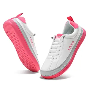 LBAIO Waterproof PU Leather Barefoot Men’s Casual Shoes | Wide Toe Box Zero Drop Minimalist Sneakers | Waterproof and Easy to Clean rubber sole