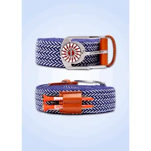 THE BRAIDED BYRD GOLF BELT ♠ Blue/White