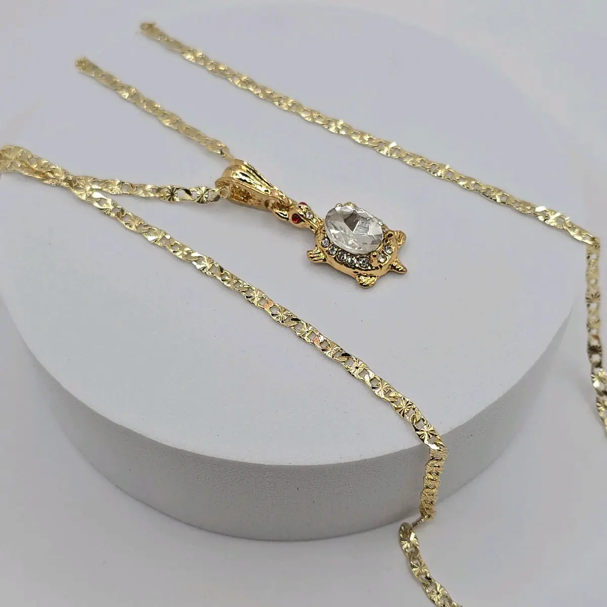 Turtle clear  fashion necklace regular style gold-plated GOLD-PLATED 18"inches 24"inches available