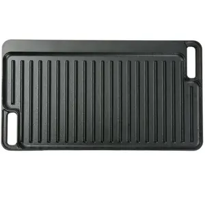 16in Pre-Seasoned Cast Iron Grill and Griddle Pan