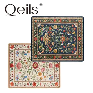 Qeils 36"x41" Non-Slip Floral Area Rug Super Absorbent Washable Carpet for Bedroom Kitchen Puppy Training Pad Boho Home Decor Machine Washable & Reusable Rug