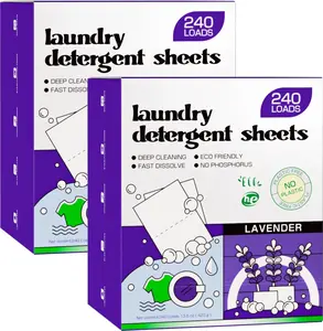 Laundry Detergent Sheets, 480 Loads (2 Pack), , -Based, , No Plastic Jug, Lavender Scent