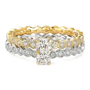 Sparkly CZ Solitaire Ring for Women, Gold Cubic Zirconia Stackable Ring, Minimalist Fashion Jewelry