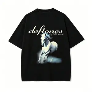 Unisex Retro Limited Vintage Deftones Tour T-Shirt, Rock Band WHITE PONY Oversized Tee, 90s Grunge Gothic Punk Y2K Rock Merch