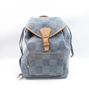 Pre-owned Louis Vuitton Denim Backpacks Montsouris Blue Backpack T10396449