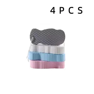 Double-sided Bath Sponge, 4 Counts/set Exfoliating Bath Tool, Exfoliating Body Scrubber, Body Dead Skin Remover for Home Bathroom Vacation Dormitory Salon