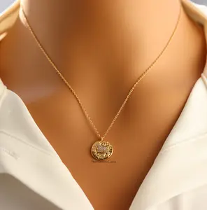 18K Gold Plated Capricorn Zodiac Pendant Necklace (December 22 – January 19) – Elegant Astrology Jewelry for Ambitious Souls