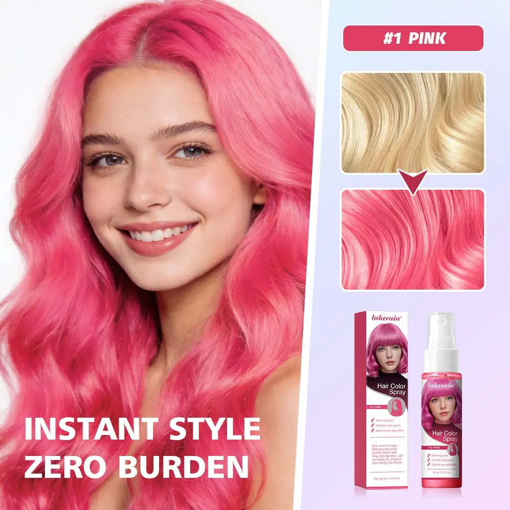 Temporary Hair Color Spray, Hair Coloring Products, 15s Instant Color, Vibrant Long-Lasting, Pleasant Scent, No Sticky Residue, Washable, Multiple Shades, Ideal for Parties, Halloween, Cosplay & Daily Trendy Looks