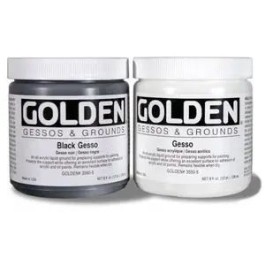 Golden Acrylic Gesso | Premium Artist-Grade Primer for Acrylic Painting - Smooth Surface & Superior Adhesion
