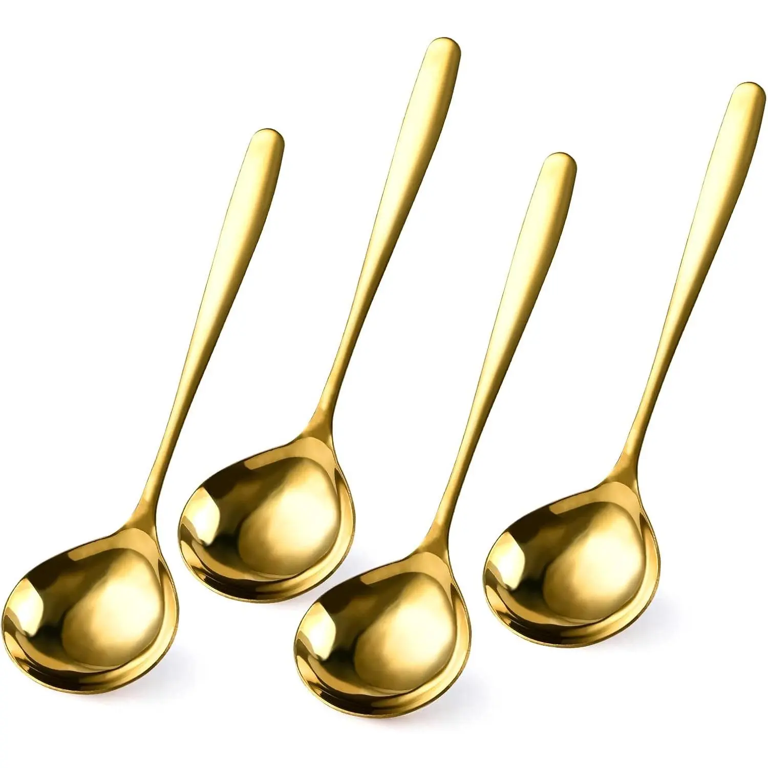 4 count 1 oz  Small Ladle, 8 Inch 304 Stainless Steel Soup Ladle for Serving, Gravy Spoon for Sauces, Dishwasher Safe