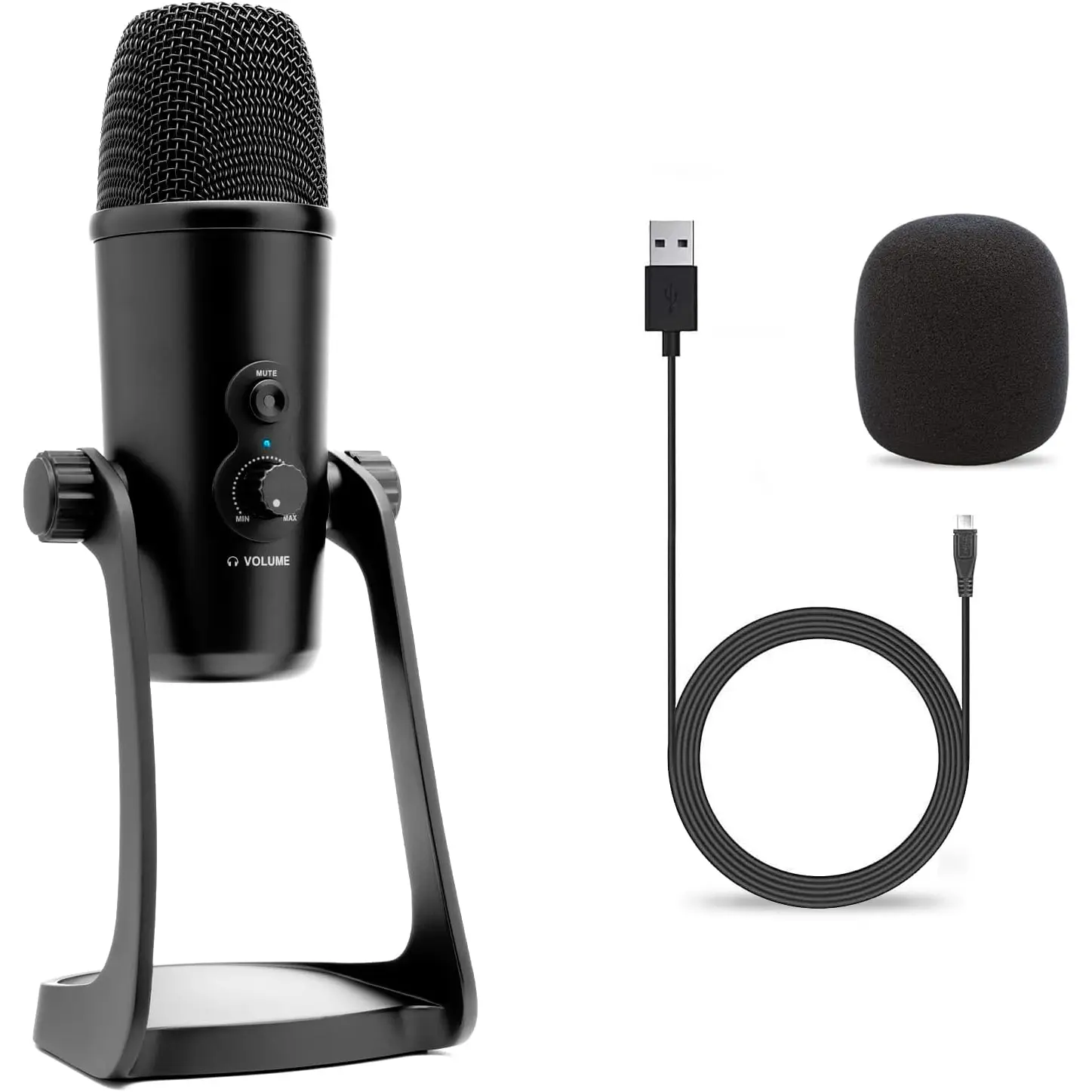 UM700 Computer Condenser USB Gaming Mic with Adjustable Pickup Patterns - Microphone for PC, PS5, Podcasting, Streaming, ASMR