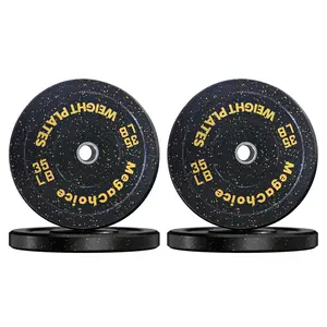 Garvee 140LB Bumper Plates - 2-Inch Rubber Weight Plates for Precision Strength Training, Multiple Options Weights for Barbell, Gym Barbell Weight Set for Home & Commercial Use, 35LB*4