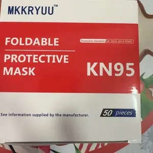 KN95 Adult Mask, 50 Pieces Per Pack, Disposable KN95 Mask 5-Layer Breathable Mask, Filtrationfficiency Over 95%, Unisex, Suitable for Decoration, Construction Dust Etc.