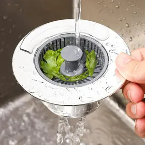 Three-In-One Kitchen Sink Filter and Plug Set, Durable Abs Material, Universal Drain Strainer, Essential Bathroom Accessory