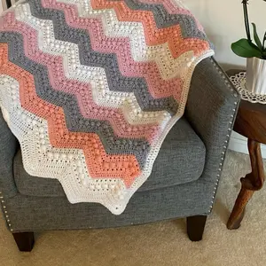 Super Soft Handmade Chevron Baby Blanket