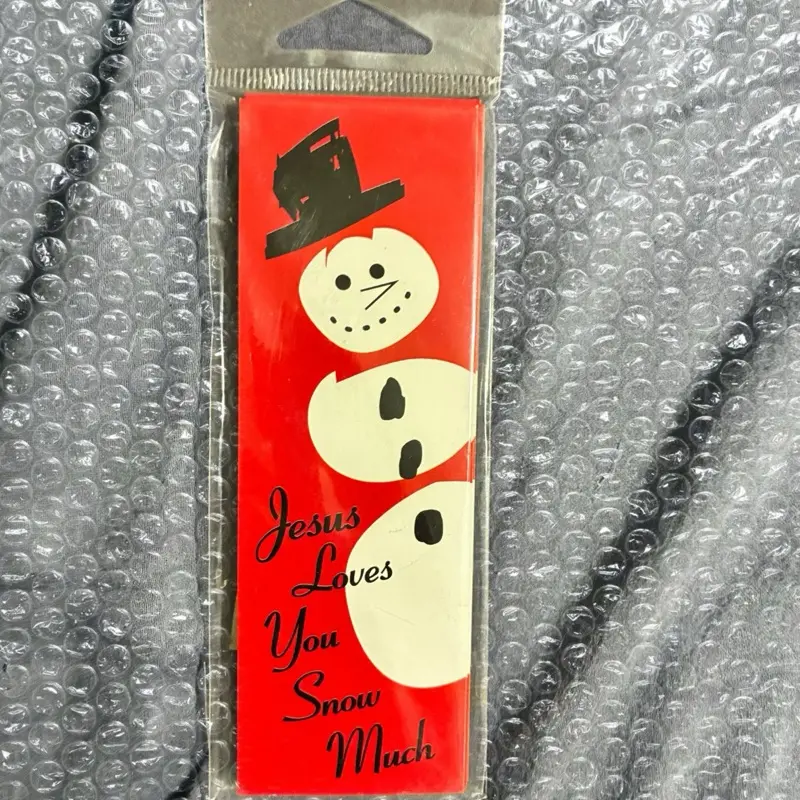 Festive Bookmarks - Jesus Loves You Snow Much - Red Snowman Design - Perfect for Christmas Gifts and Book Lovers