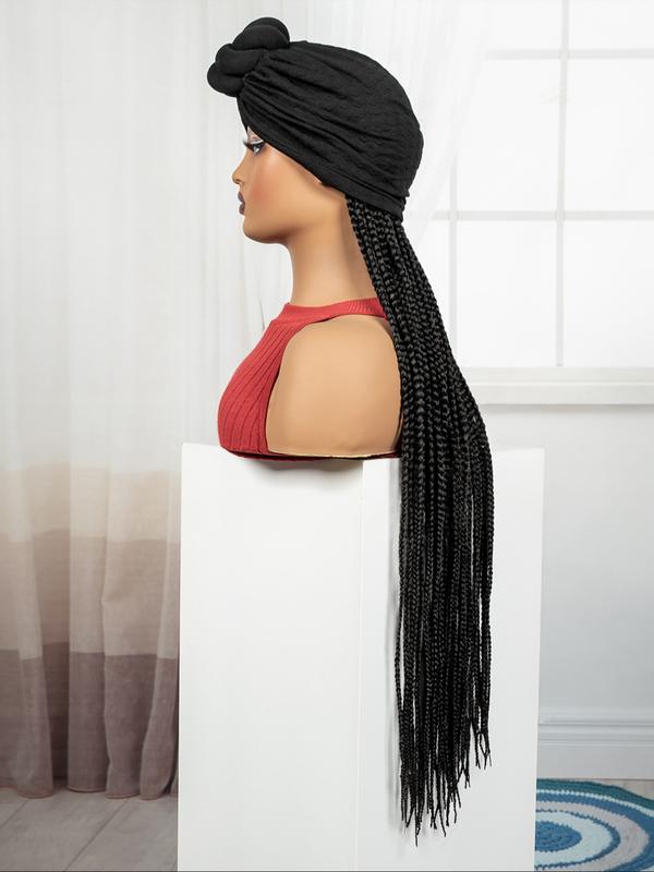 Women's Long Straight Synthetic Wig, 36 Inch Fiber Hair Replacement System, All Season Wearable Daily Use, No Glue Needed, Synthetic Braided Wig