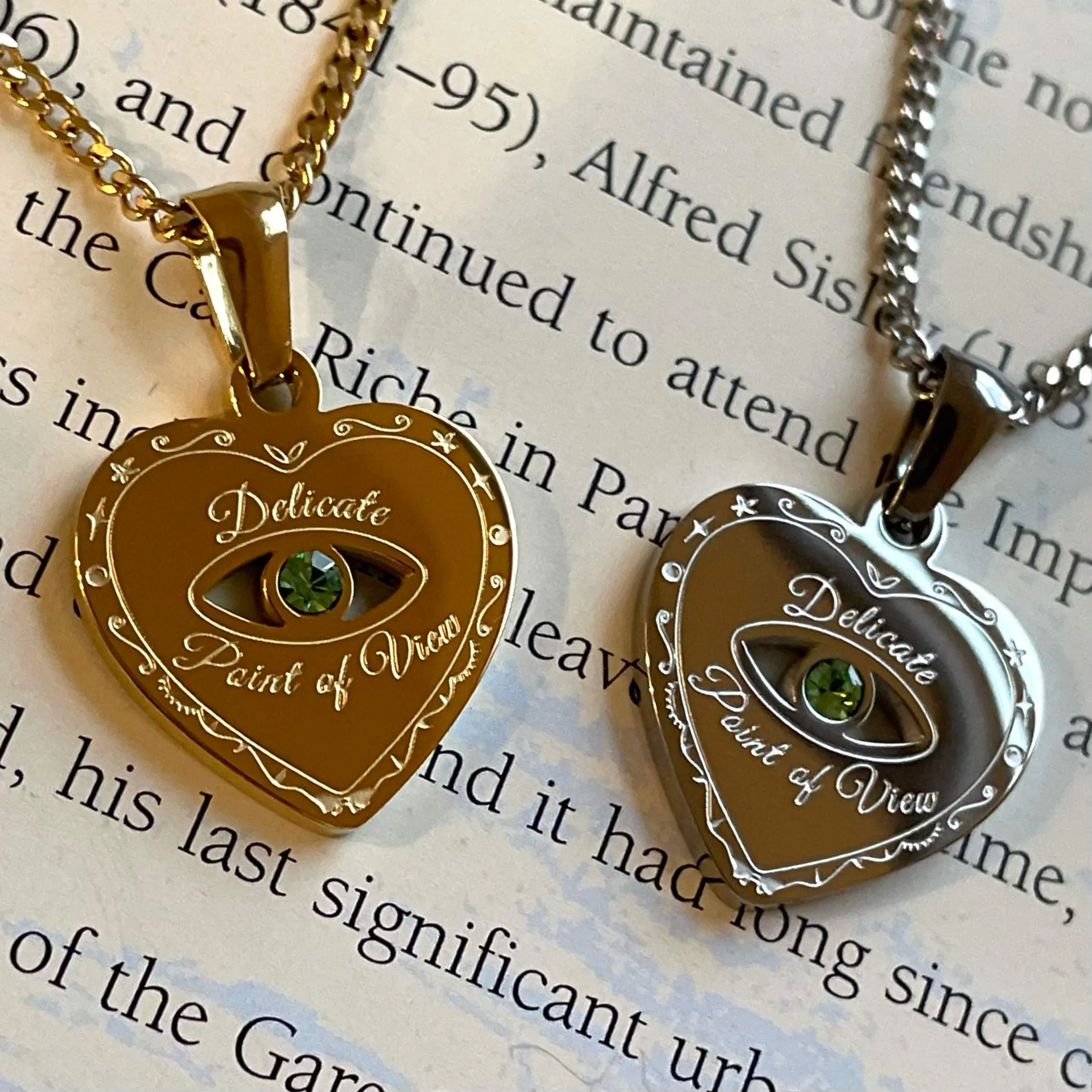 Delicate POV Crystal Necklace jewelry women girlfriend gift