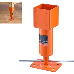 VEVOR Screw Jack Post, 13.2"-18.7" Height Range, 4" x 4" Adjustable Shore Jack, 24700 lbs Max Load Capacity, Temporary House Jack Pole for Leveling, Lifting Floor Crawlspace Basement Shore Beam