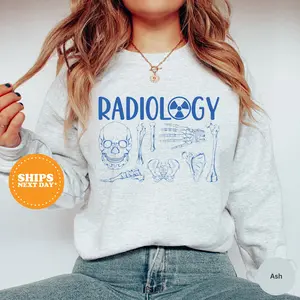 Radiology Crewneck Sweatshirt, Gift for Rad Tech Students, Radiology Gifts, X Ray Sweatshirt, Comfort Cotton Comfort Cotton