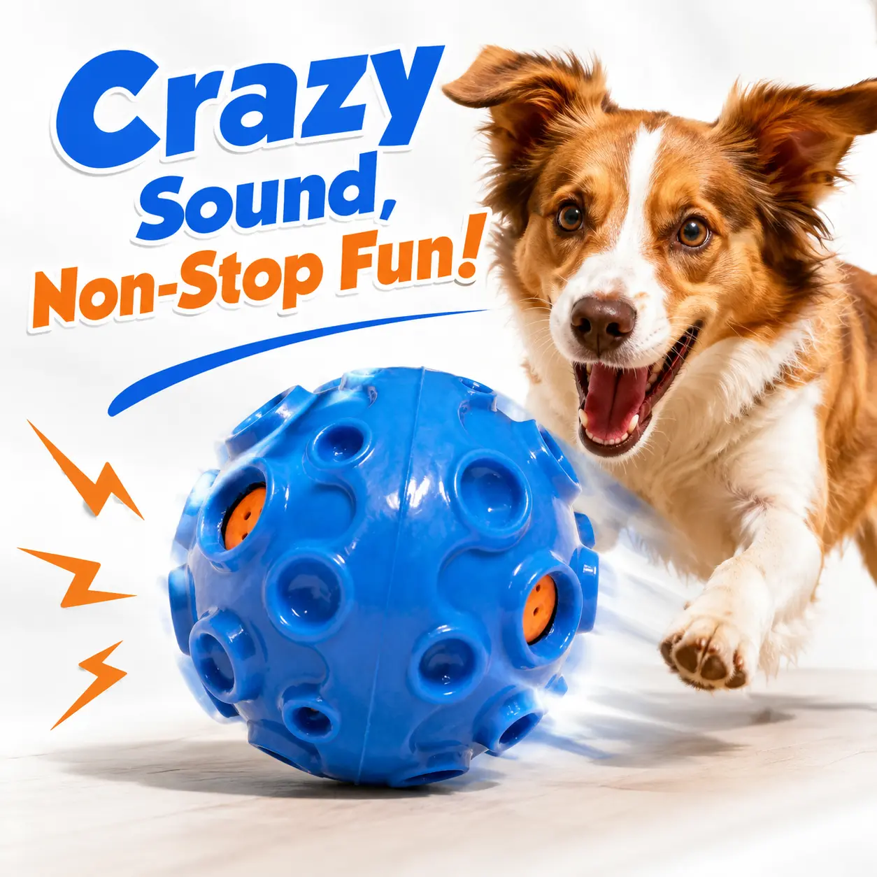 Giggle Ball Dog Toy for Boredom | Interactive Self-Playing Dog Toy No Batteries Needed | Wiggle Wobble Talking Ball for Aggressive Chewers