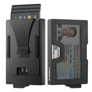 Minimalist Multi-functional Wallet Holds 15+ Cards, Slim Pop-up Design Card Holder with RFID Blocking, Money Clip & ID Window, Perfect Gift Idea