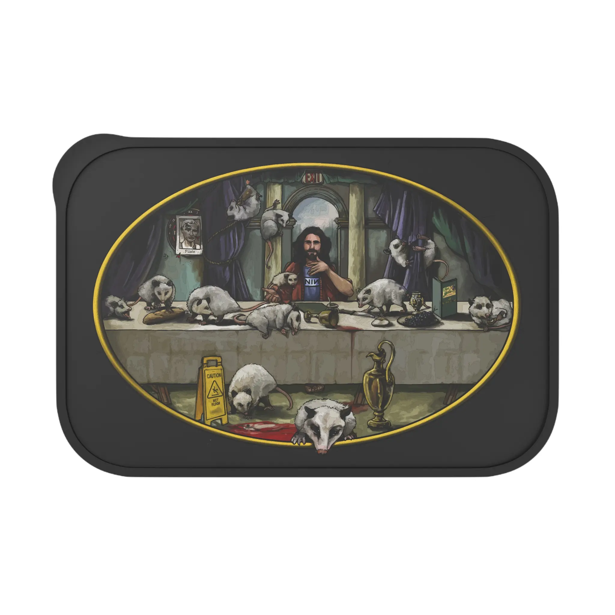 Lunch Box, Jesus and his Twelve Opossums Bento Box with Band and Utensils, Religious Meal Prep Container, Christian Lunch Tote, Kids Lunch