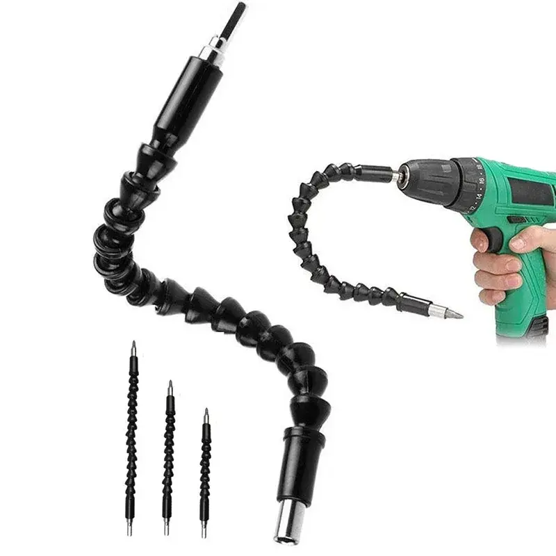 Electric Drill Screwdriver Bit Multifunctional Universal Snake Flexible Hose Cardan Shaft Connection Soft Extension Rod Link NONE