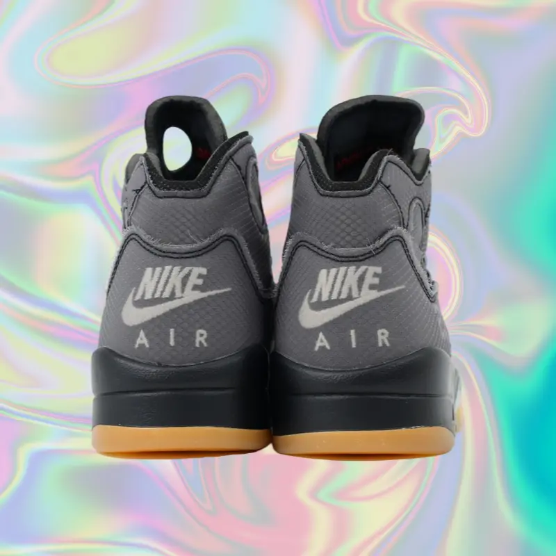 Dark Gray Black White Wear Resistant Woven Mesh High Top Casual Basketball Shoes Cream Gum Layer Rubber Sole Vintage Daily Dark Workwear Thick Sole Sneakers