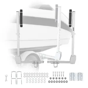 VEVOR Boat Trailer Guides, 27.6-41.3 in Height Adjustable Trailers Guide, 2PCS Thickened High-Duty Trailer Guide-Ons with Smooth Roller Guidance, for Over 16 in Larger Fishing Boats, Runabout Boats