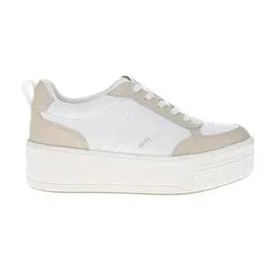 Keds Womens Skyler Ii Leather Lace Up Sneakers Shoes Casual - Beige, White