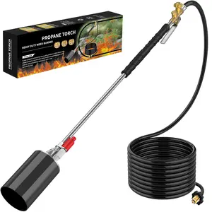 Propane Torch Weed Burner Kit, High Output with Self Igniter,Heavy Duty Blow Torch Flamethrower with Turbo Trigger and 10FT Hose for Weeding,Roof Asphalt,Ice Snow