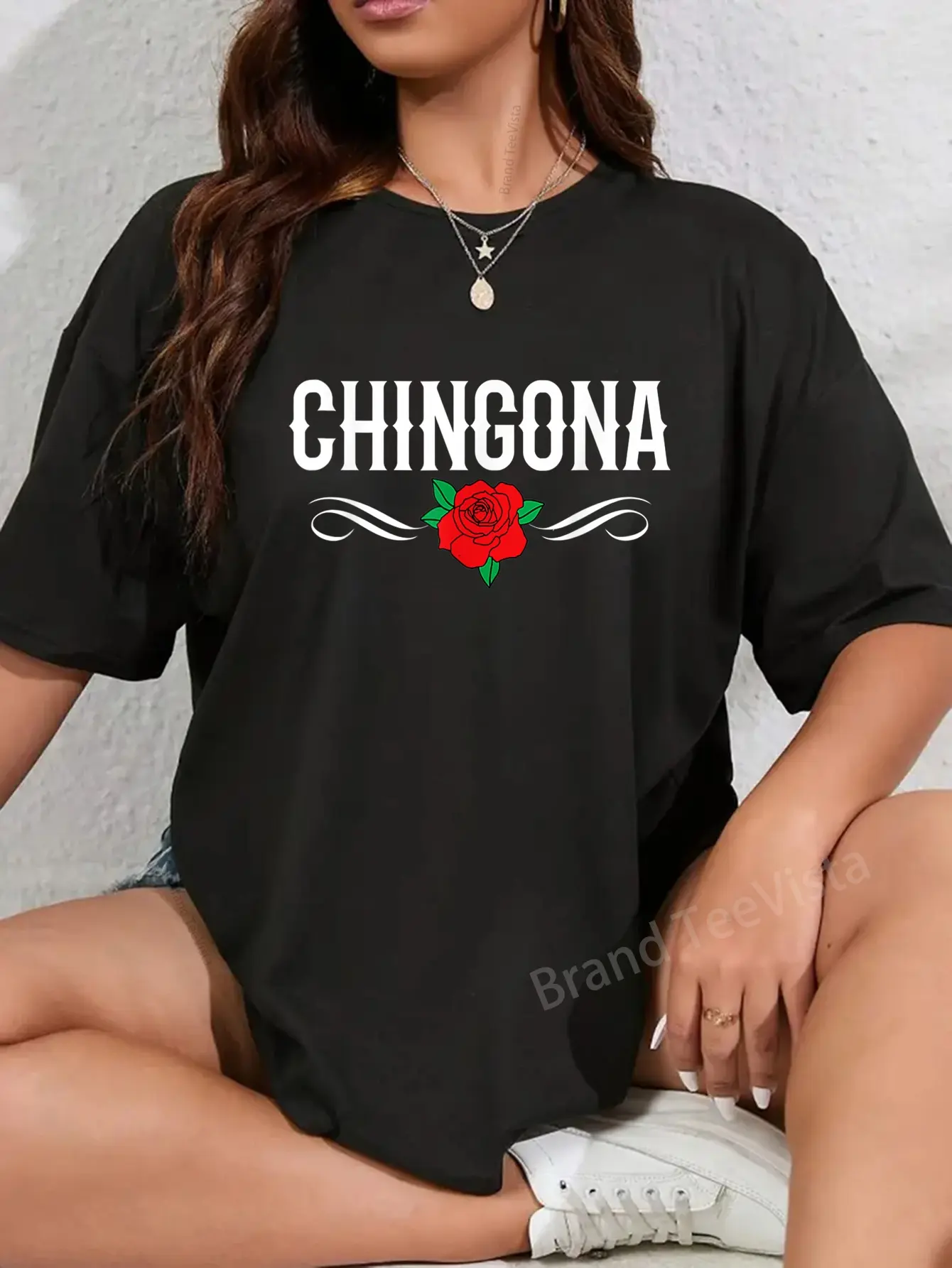 100% Cotton Womens Chingona Badass Latina Hispanic Heritage T-Shirt